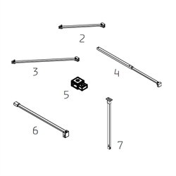 Dansani Match Stang 120 cm til fast væg, model D (Nr. 6) 1600527